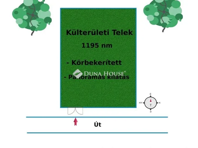 Eladó telek Alsópetény 1195 nm