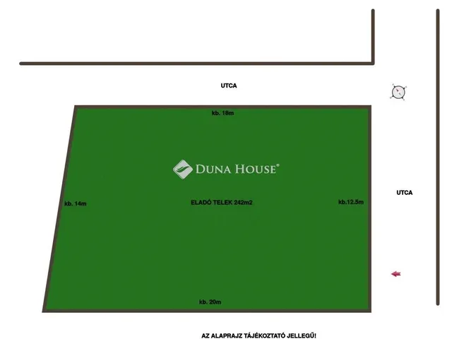 Eladó telek Szentmártonkáta 242 nm