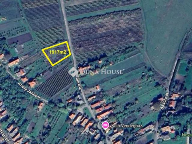 Eladó telek Novaj 1917 nm
