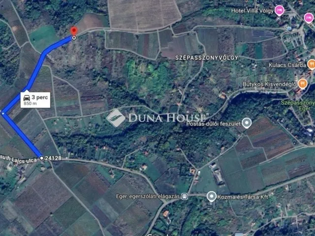 Eladó telek Eger 1075 nm