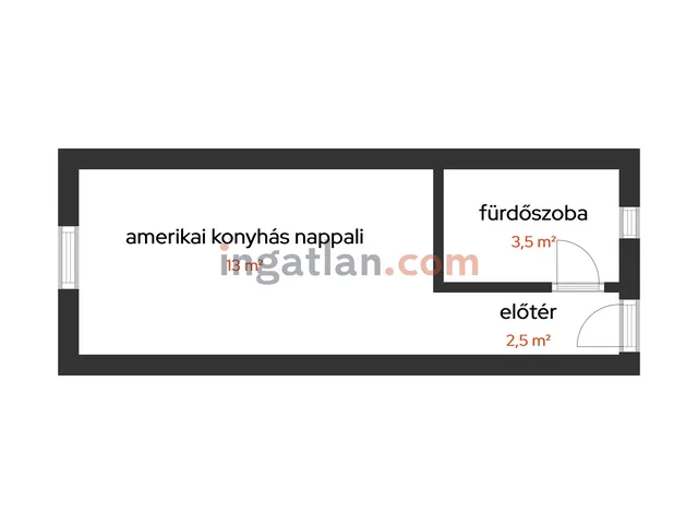 Eladó lakás Tokaj, Füzes lakópark 19 nm