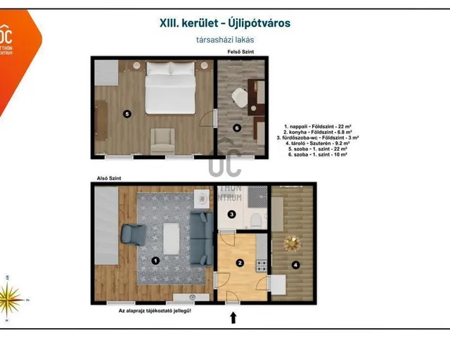 Eladó lakás Budapest XIII. kerület, Újlipótváros 40 nm