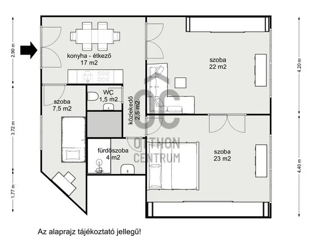 Eladó lakás Budapest VIII. kerület, Corvin negyed 77 nm