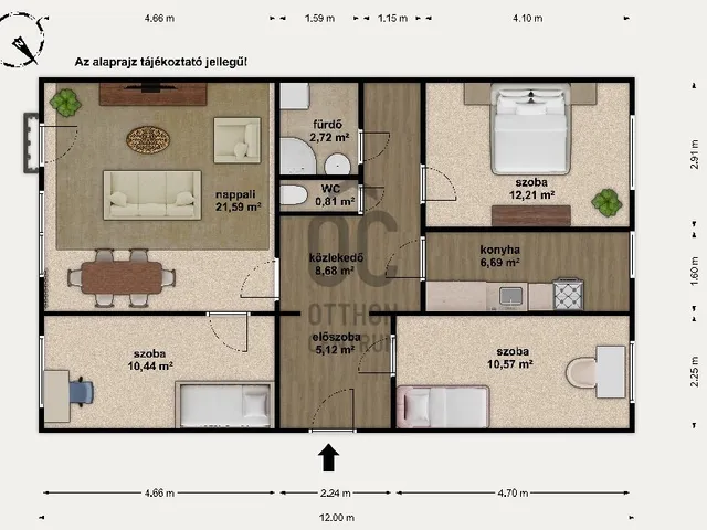 Eladó lakás Budapest III. kerület, Békásmegyer 79 nm