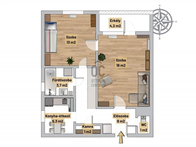 Eladó lakás Budapest XX. kerület, Pesterzsébet 51 nm