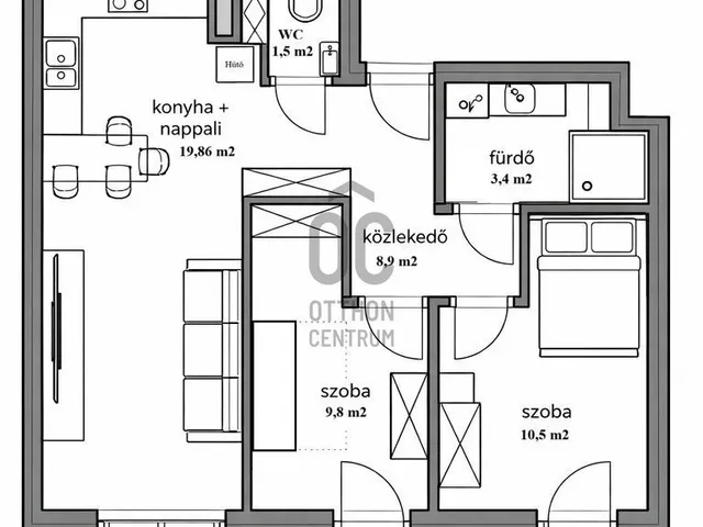 Eladó lakás Budapest XIII. kerület 54 nm