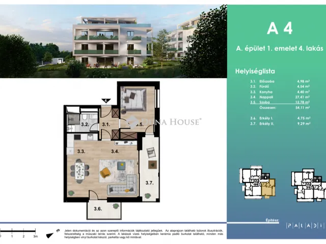 Eladó lakás Budapest XI. kerület 54 nm