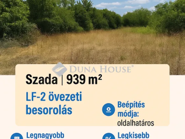 Eladó telek Szada 939 nm