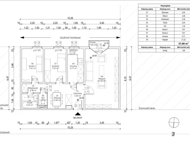 Eladó lakás Budapest III. kerület 57 nm