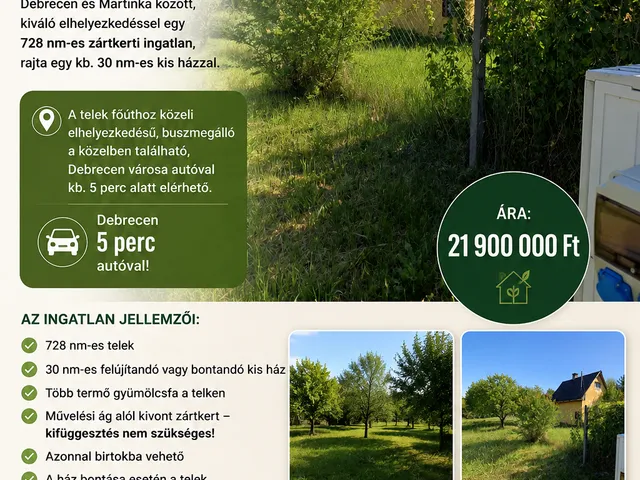 Eladó ház Debrecen 30 nm