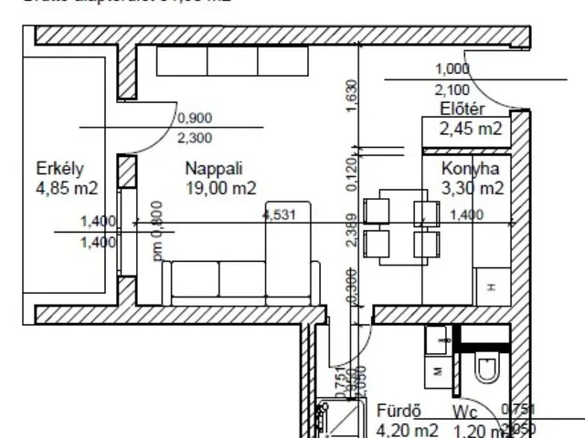 Eladó lakás Bicske, Csákvári út 14. 30 nm