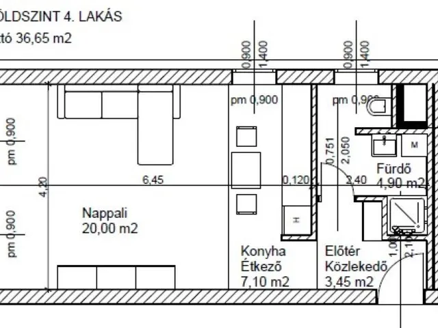 Eladó lakás Bicske, Csákvári út 14. 35 nm