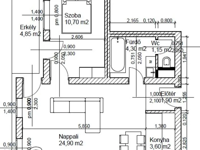 Eladó lakás Bicske, Csákvári út 14. 46 nm