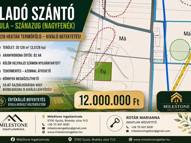 Eladó mezőgazdasági ingatlan Gyula 4 nm