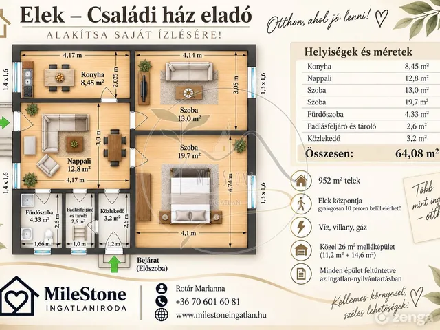Eladó ház Elek 64 nm