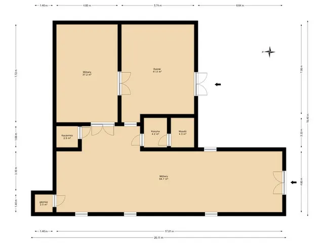 Eladó kereskedelmi és ipari ingatlan Halásztelek 197 nm