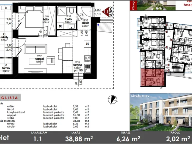 Eladó lakás Kőszegszerdahely 43 nm