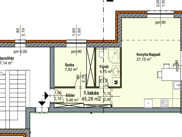 Eladó lakás Szombathely, Belváros 45 nm