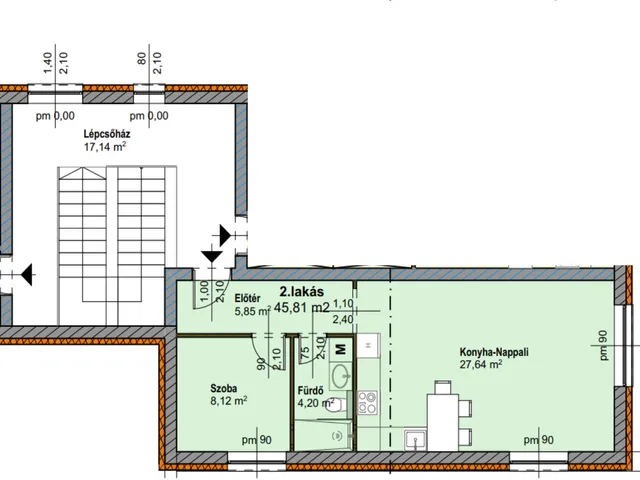 Eladó lakás Szombathely, Belváros 45 nm