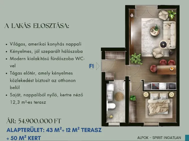 Eladó lakás Kőszeg 49 nm