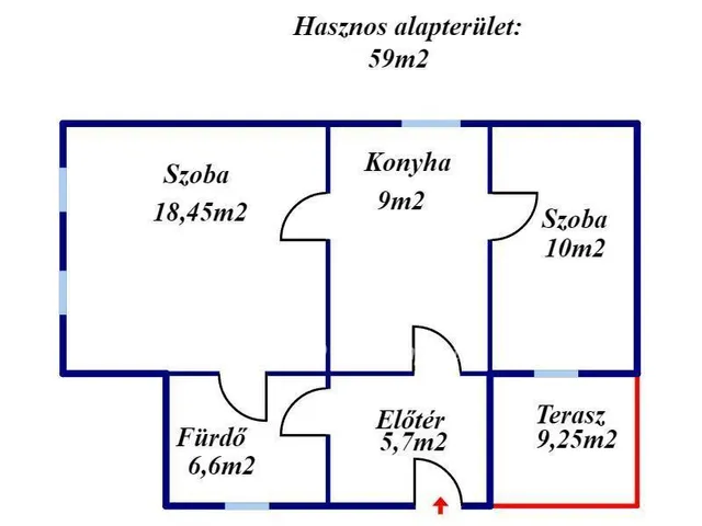 Eladó ház Tiszapüspöki 59 nm