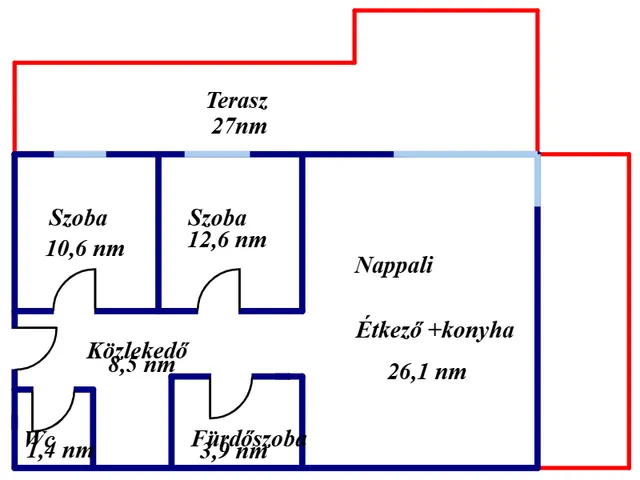 Eladó lakás Győr, Sziget 64 nm