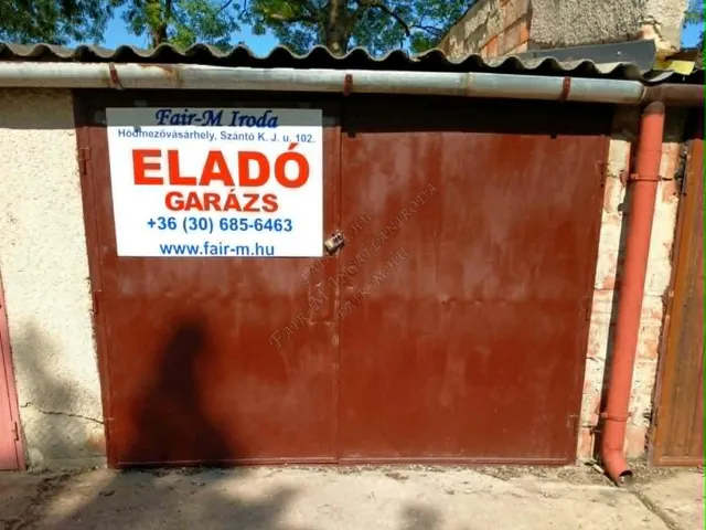 Eladó garázs Hódmezővásárhely 16 nm