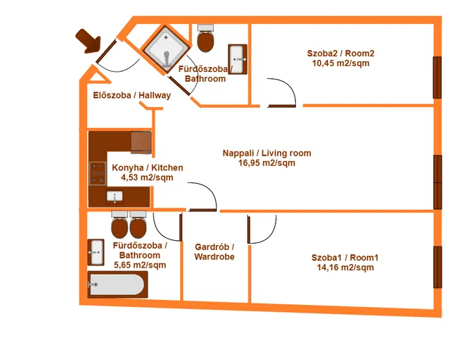 Kiadó lakás Budapest VI. kerület, Nagykörúton belüli terület, Király 69 nm