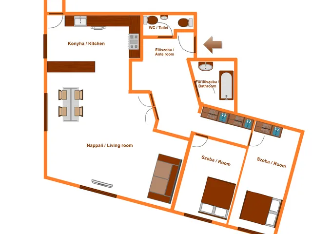 Kiadó lakás Budapest V. kerület, Belváros, Veres Pálné 12 96 nm