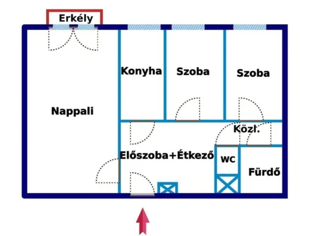 Eladó lakás Budapest III. kerület, Békásmegyer 57 nm