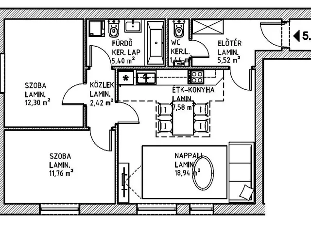 Eladó lakás Budapest XV. kerület, Rákospalota 65 nm