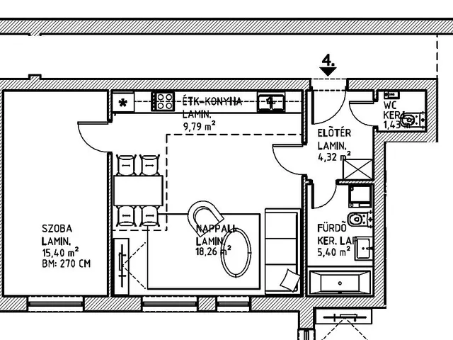Eladó lakás Budapest XV. kerület, Rákospalota 58 nm