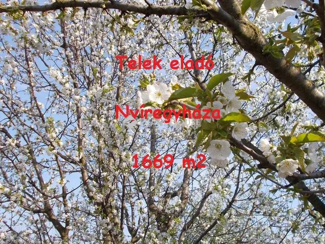 Eladó telek Nyíregyháza 1669 nm