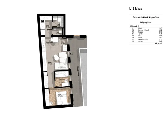 Eladó lakás Budapest VI. kerület 50 nm