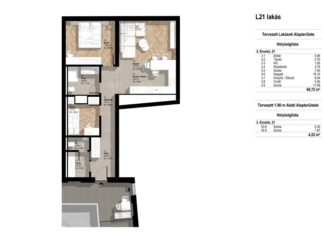 Eladó lakás Budapest VI. kerület 67 nm
