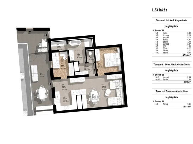 Eladó lakás Budapest VI. kerület 67 nm