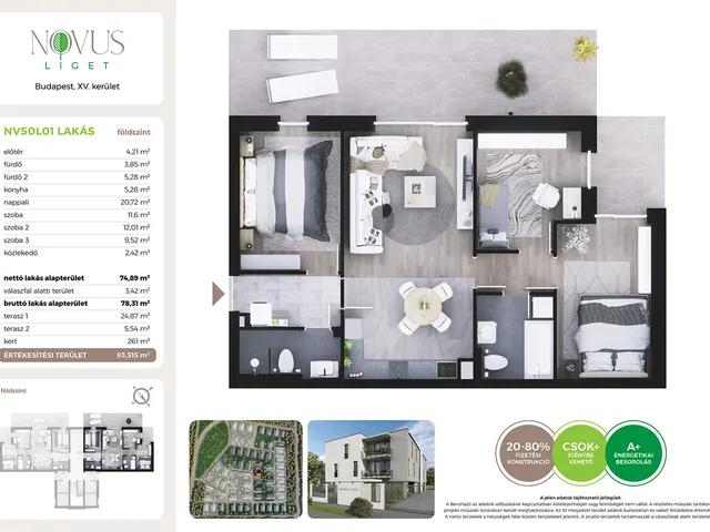 Eladó lakás Budapest XV. kerület 75 nm