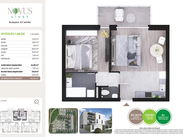 Eladó lakás Budapest XV. kerület 28 nm