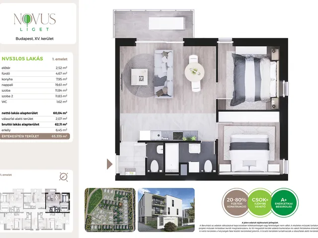 Eladó lakás Budapest XV. kerület 43 nm