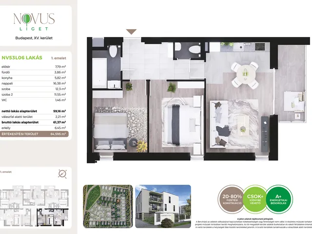 Eladó lakás Budapest XV. kerület 40 nm