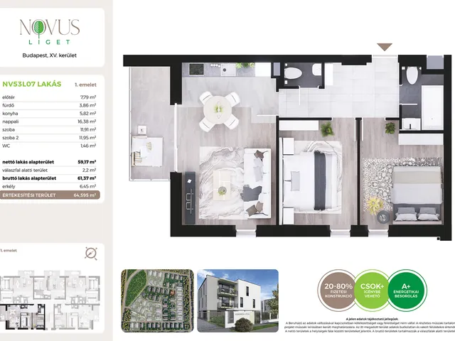 Eladó lakás Budapest XV. kerület 40 nm