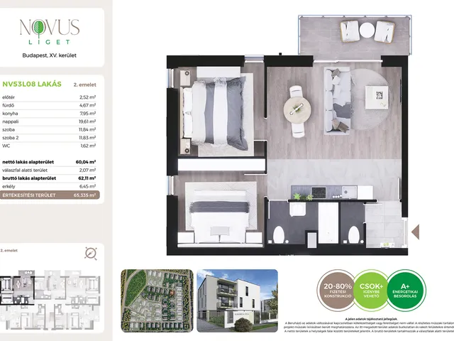 Eladó lakás Budapest XV. kerület 43 nm