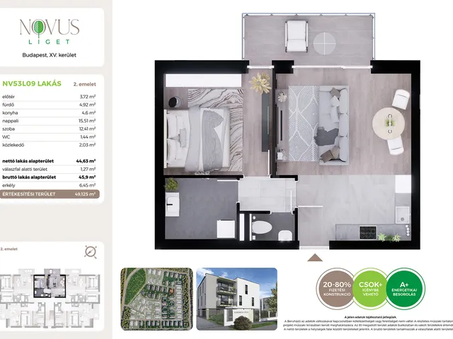 Eladó lakás Budapest XV. kerület 28 nm