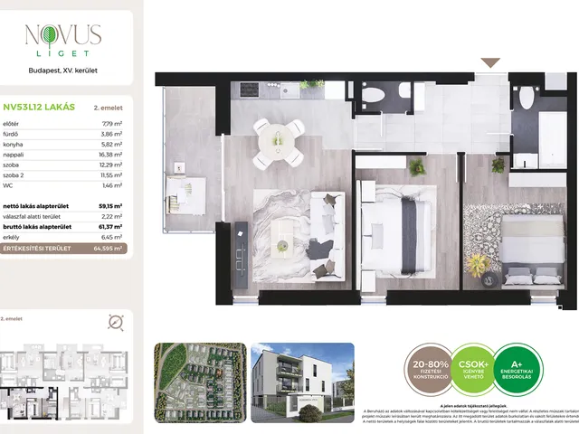 Eladó lakás Budapest XV. kerület 40 nm