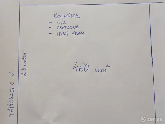 Kiadó telek Budapest XVII. kerület, Rákoskeresztúr 460 nm