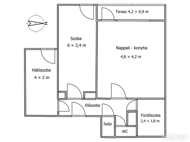 Eladó lakás Szekszárd, Bottyánhegy 57 nm