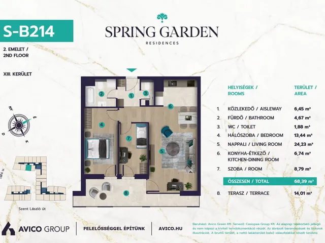 Eladó lakás Budapest XIII. kerület, Angyalföld 68 nm