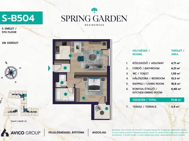 Eladó lakás Budapest XIII. kerület 51 nm