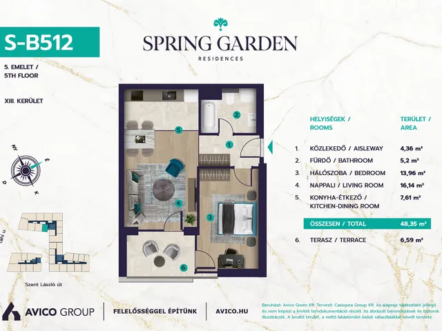 Eladó lakás Budapest XIII. kerület 48 nm