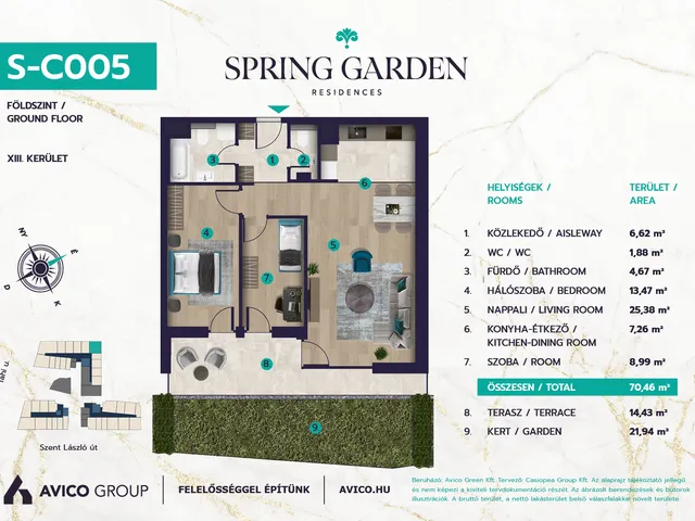 Eladó lakás Budapest XIII. kerület 70 nm